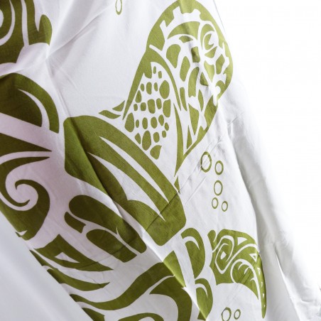 Paréo vert très grosse tortue