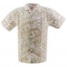 Chemise hawaïenne  enfant couleur crème Tatouage Rahi