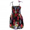 robe enfant couleur noire bouquet de frangipane