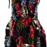 robe enfant couleur noire bouquet de frangipane