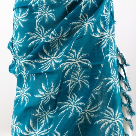 Paréo enfant vert canard palmeraie