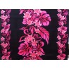 Tissu noir et rose frise Vaïrao
