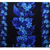Tissu noir et bleu frise Vaïrao