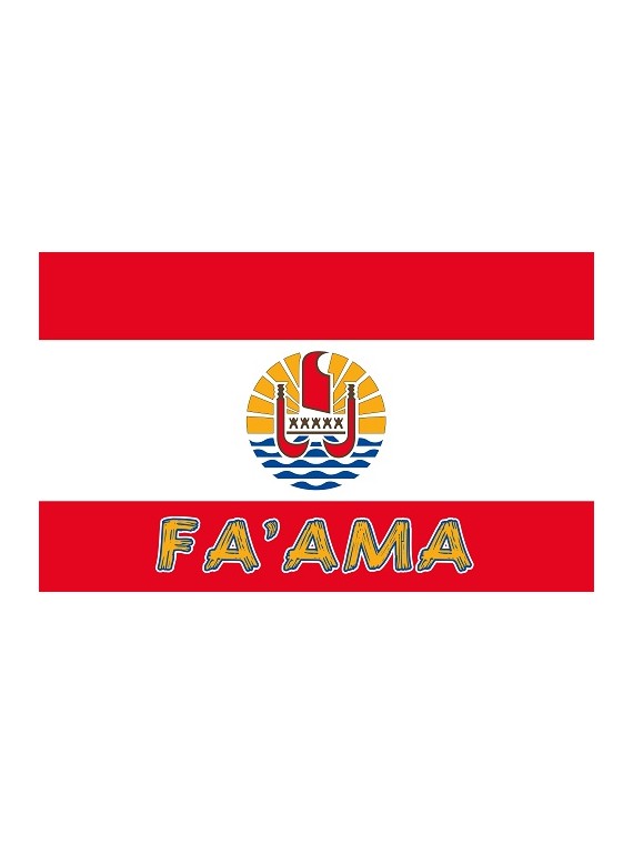 Drapeau Polynésien " FA'AMA " 150 X 90 cm