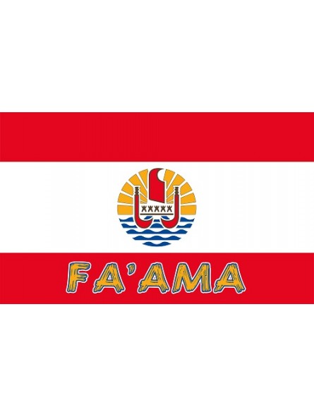 Drapeau Polynésien " FA'AMA " 150 X 90 cm
