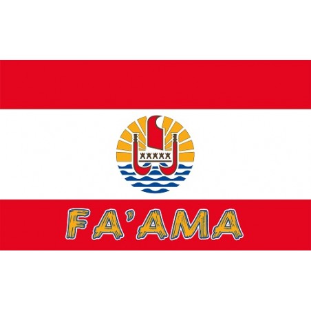 Drapeau Polynésien " FA'AMA " 150 X 90 cm