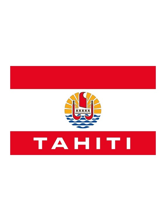 Drapeau Polynésien " TAHITI " 150 X 90 cm