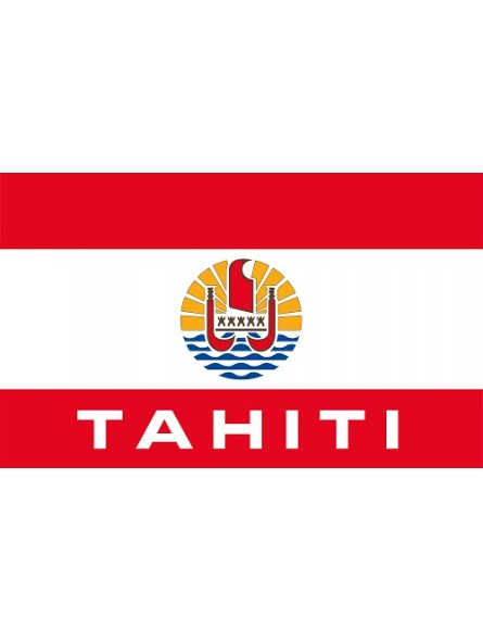 Drapeau Polynésien " TAHITI " 150 X 90 cm