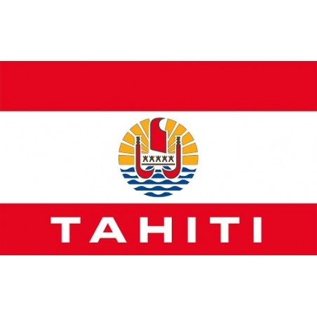 Drapeau Polynésien " TAHITI " 150 X 90 cm