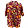 Chemise Hawaïenne couleur Bordeau motif Ananas