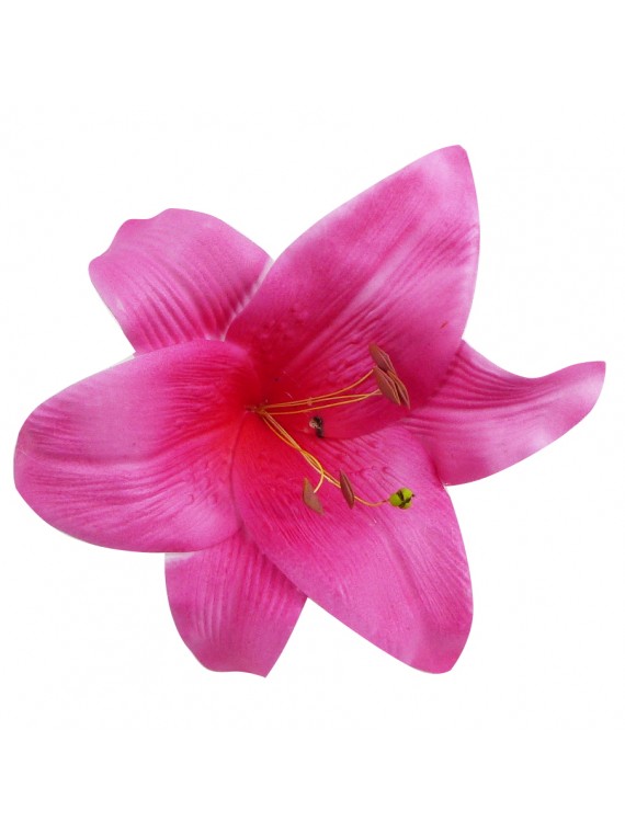 Barrette 16 cm rose Lilly