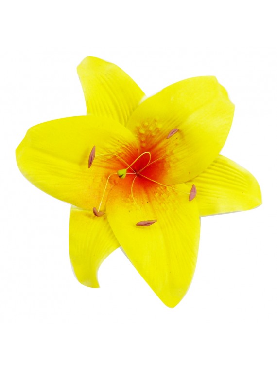 Barrette 16 cm Jaune Lilly