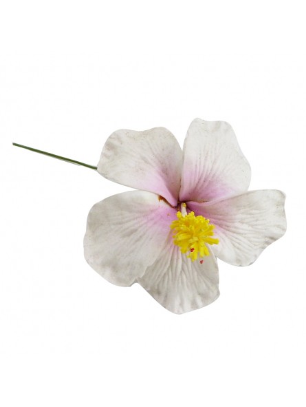 Hibiscus cœur rose sur pic métal
