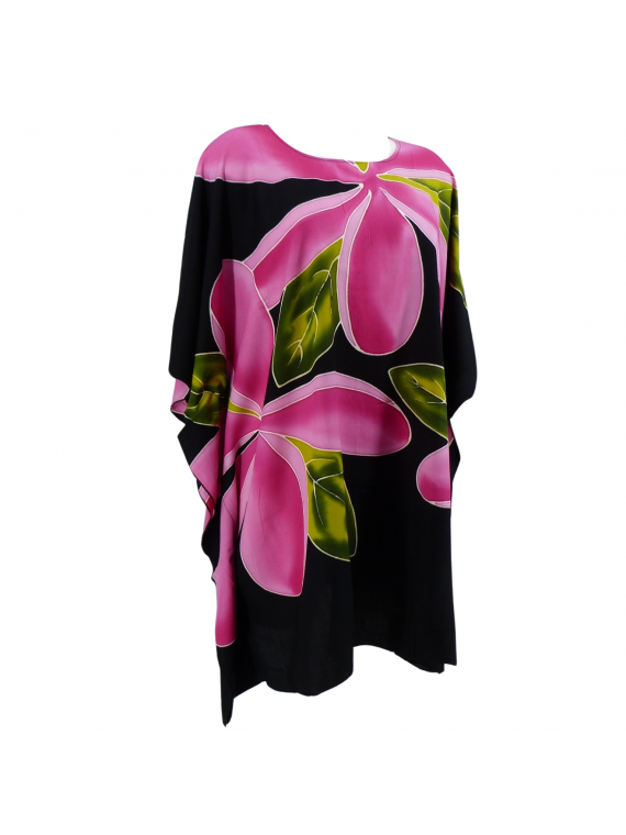 Tunique couleur noire avec motifs fleurs de  Frangipane