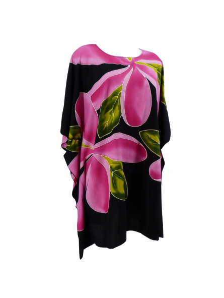 Tunique couleur noire avec motifs fleurs de  Frangipane
