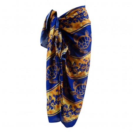 PARÉO BLEU RONDE DE TORTUE