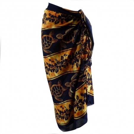 PARÉO Noir et Or RONDE DE TORTUE