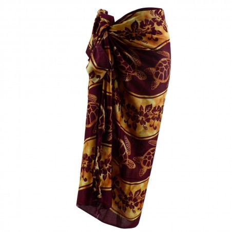 PARÉO Bordeaux marron RONDE DE TORTUE