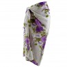Paréo blanc et violet  liane d'hibiscus