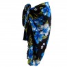 Paréo noir et bleu PaoPao