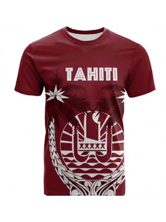 T-shirt Bordeaux drapeau Tahiti