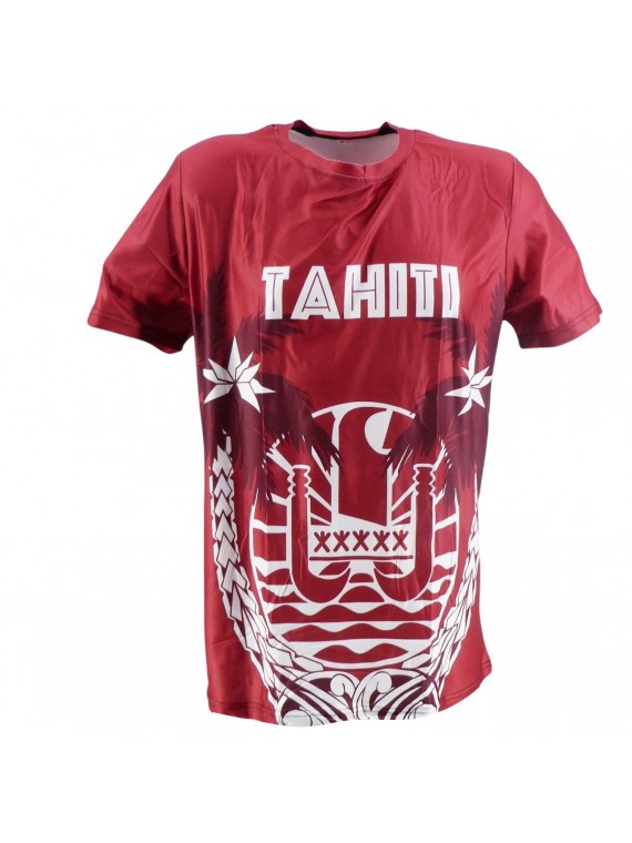 T-shirt Bordeaux drapeau Tahiti