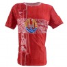 T-shirt rouge Tatouage drapeau Tahiti Fenua