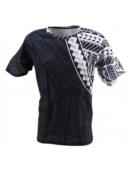 T-shirt tatouage Noir épaule blanche