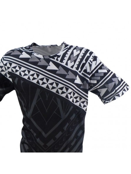 T-shirt imprimé tatouage Noir et blanc