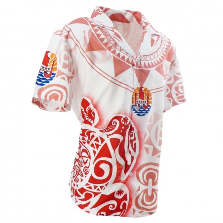Chemise Tahitienne Tatouage tortue Drapeau Polynésien