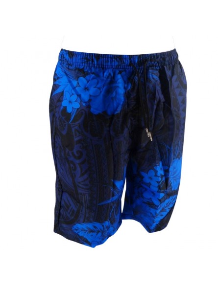 Short de bain homme Bleu foncé motif tatouage