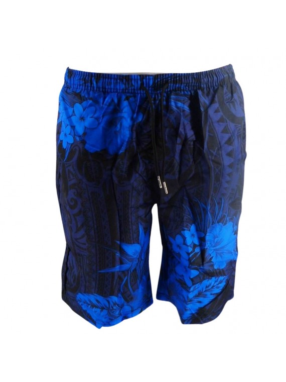 Short de bain homme Bleu foncé motif tatouage