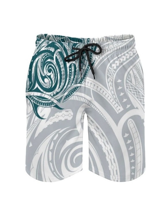 Short de bain homme Grey et Vert Tatouage