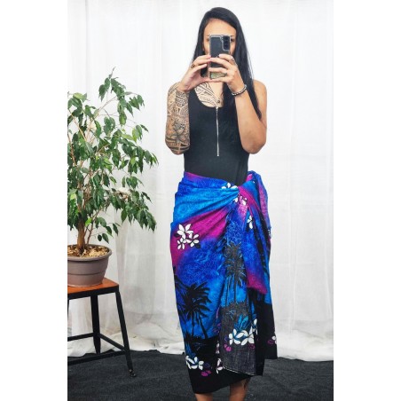 Paréo Dark honolulu bleu et violet
