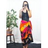 Paréo Dark honolulu rose orange jaune
