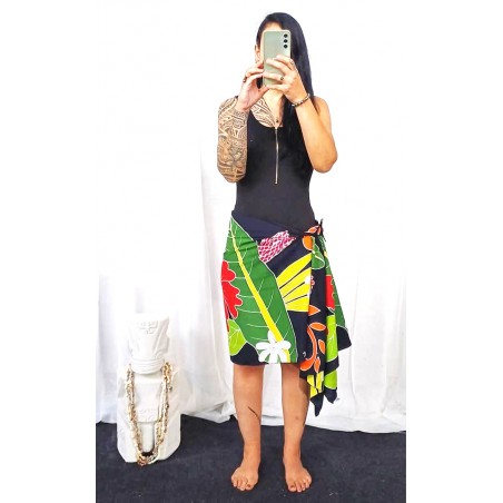 super paréo mini paréo noir spécial danse tahitienne