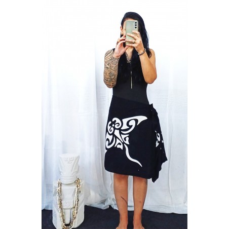 Mini paréo Noir Tatouages