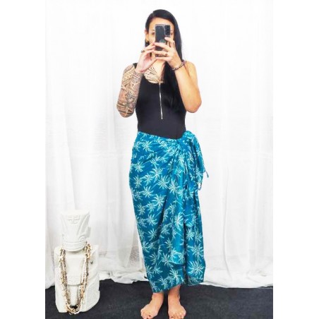 Paréo vert canard palmeraie