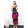 Paréo noir et rose vaïrao