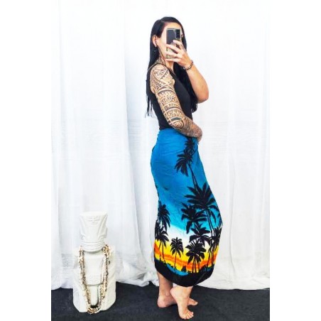 Paréo turquoise Island