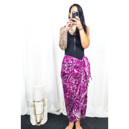 Paréo violet Polynésian Tattoo