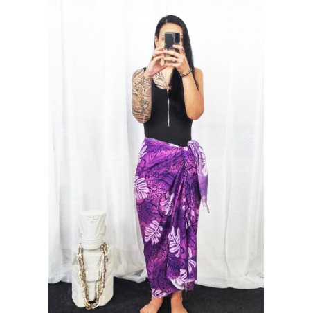 Paréo Violet Tatouage Rao