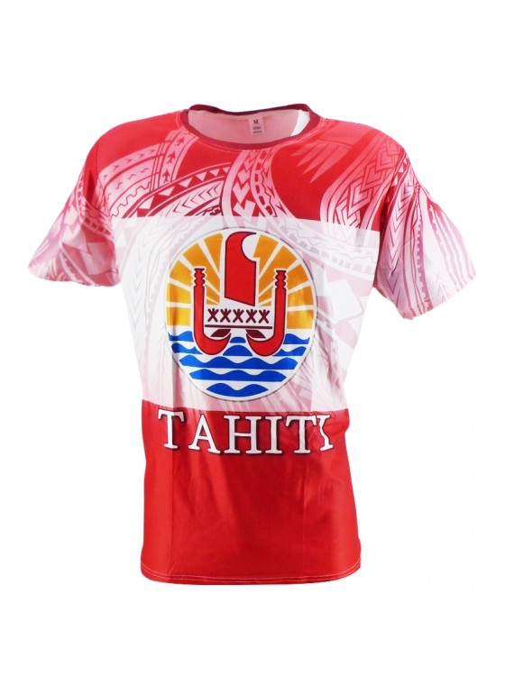 T-shirt Drapeau Tahiti