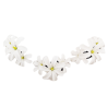 3 petites fleurs de tiaré monté sur coussinet en velour