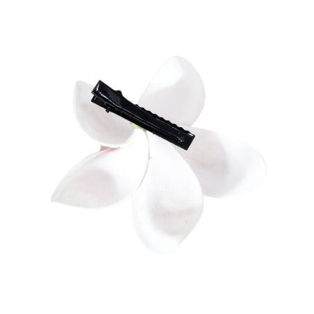 Barrette à cheveux frangipane nervurée rouge