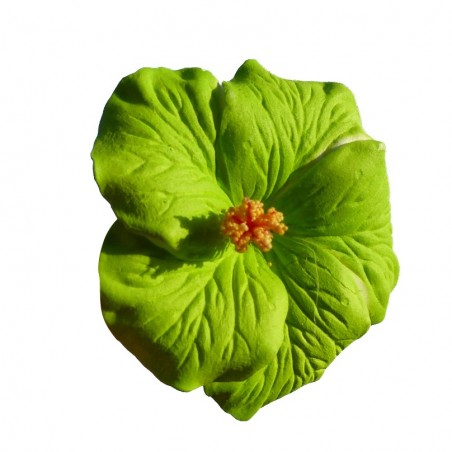 Barrette à cheveux Hibiscus vert