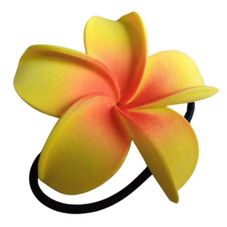 Elastique à cheveux frangipane jaune