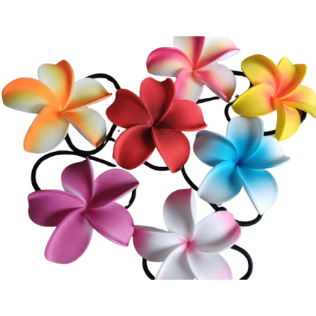 Elastique à cheveux frangipane marbré rose