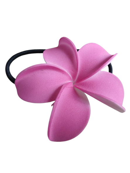 Elastique à cheveux frangipane rose foncé