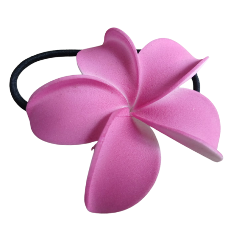 Elastique à cheveux frangipane rose foncé